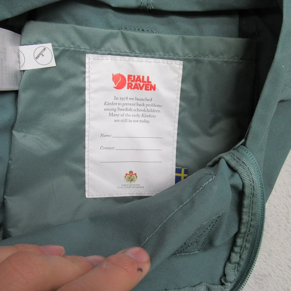 Fjallraven Kanken Backpack Bag Unisex Mini Green Durable Adjustable Strap School
